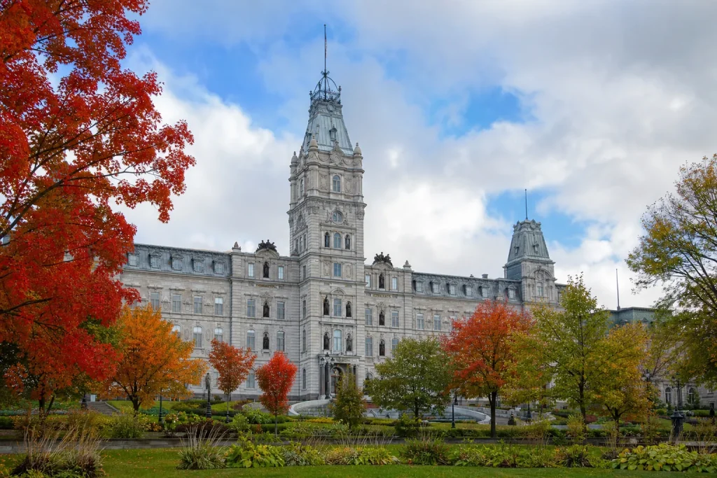 Parliament Building of Quebec in Quebec City in autumn, illustrative image