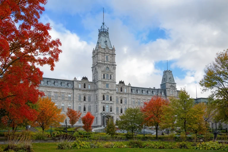 Parliament Building of Quebec in Quebec City in autumn, illustrative image